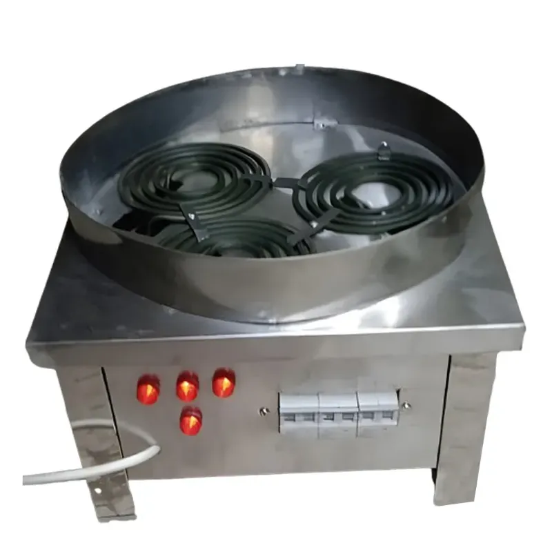 Stainless Steel 16 x 16 x 14 Inch Electric Hot Plate with 3 Heating Coils of 2200 W