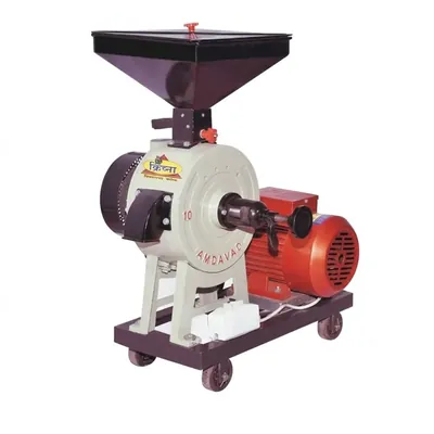 Saskia 2 HP Vertical Mini Flour Mill 10 Inch Stone Atta Chakki Without Motor 25 kg Per Hour Commercial Grain Grinder