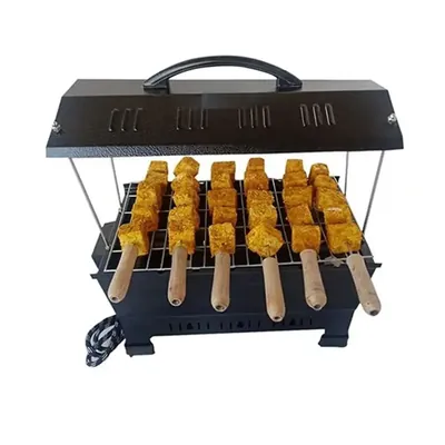 STARCAVE 1000 W Electric Portable Barbeque Grill with 6 Skewers