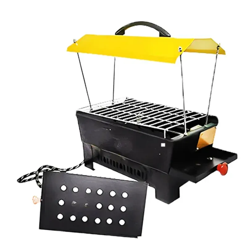 STARCAVE 1000 W Electric Portable Barbeque Grill with 4 Skewers