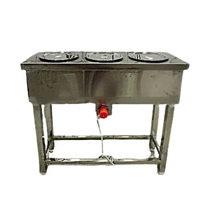 GBE 36 x 12 x 32 Inch Electric 3 Pot Bain Marie with Stainless Steel Body for Buffet Purpose