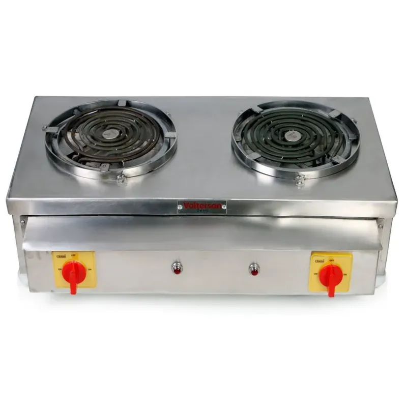 Stainless Steel Double Coil Electric Hot Plate for Home Kitchens, Hostels, and Small Commercial Setups, 230 V