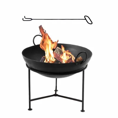 Campfire Bowl and Iron stand for Outdoor Camping, Barbeque Making