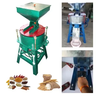 3 HP Commercial 16 Inch Horizontal Stone Janta Flour Mill/Atta Chakki 40 kg/hr