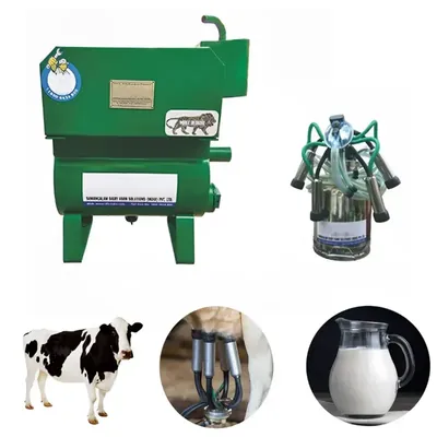 Commercial 20 L Milking Machine with 1 HP Motor, 250 LPM