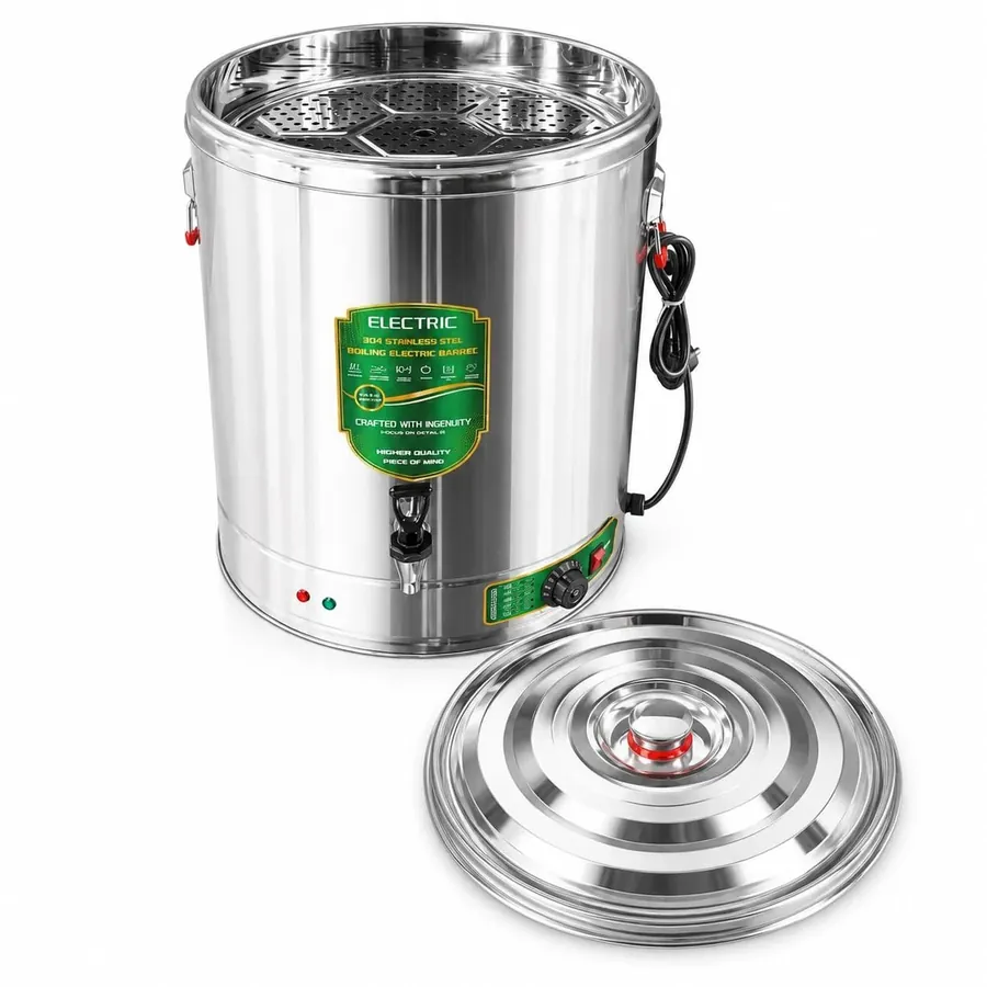 80 Litre Electric 2-in-1 Food Steamer and Commercial Water Boiler