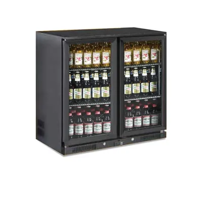 TRUFROST BBB 200 Double Door Back Bar with Elegant Black Interiors for High End Cocktail Bars