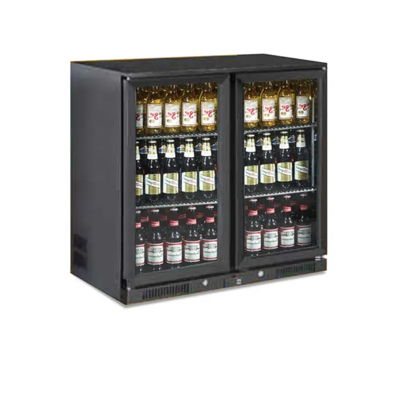 TRUFROST BBB 200 Double Door Back Bar with Elegant Black Interiors for High End Cocktail Bars