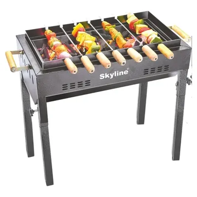 Skyline (Pack of 4) Garden Charcoal Barbeque with 7 Skews, VTL-4600