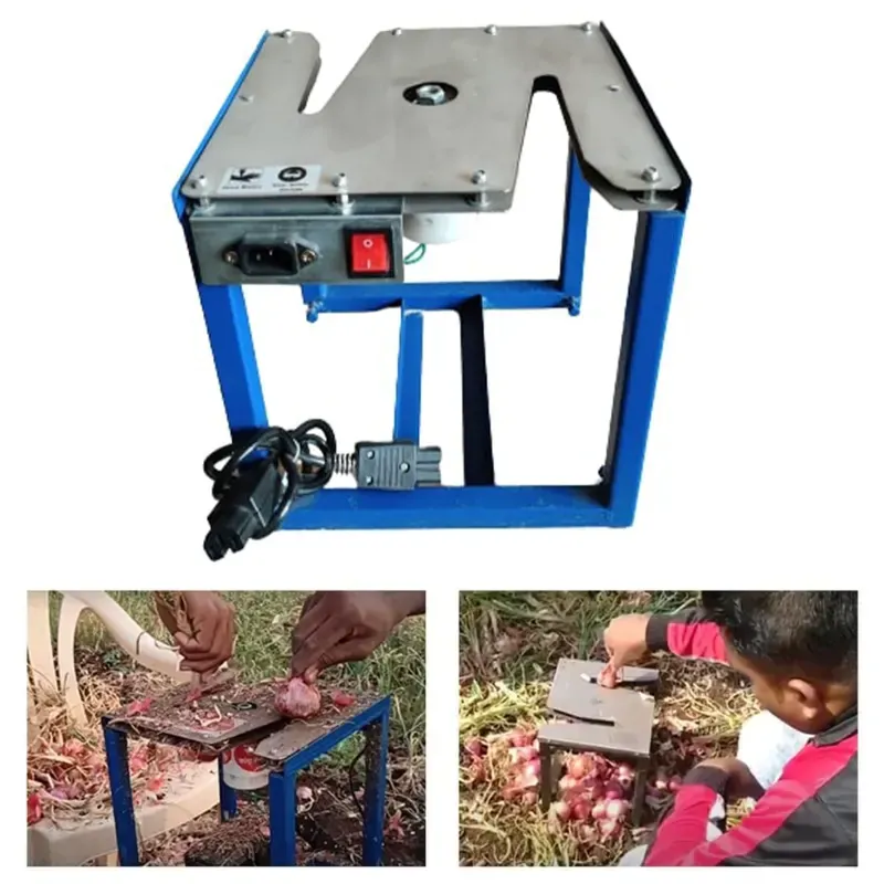 Sakha Agro Onion & Garlic Root and Leaf Cutting Machine with 12 V Battery