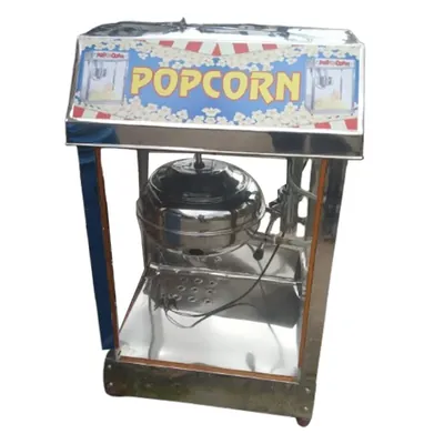 19 x 23 x 38 Inch Popcorn Machine 300 g/batch Capacity, Gas and Battery Operated