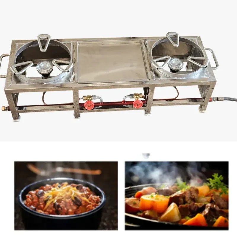 12 x 36 x 10 Inch Round Double Burner Gas Bhatti