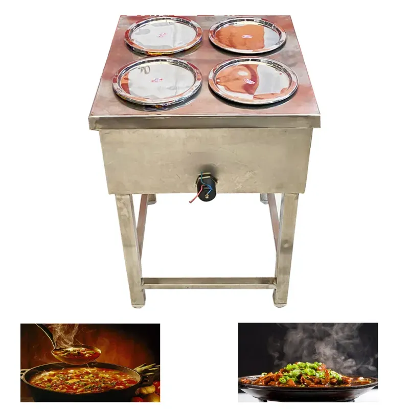 Commercial 4 Pot Electric and Gas Operated Bain Marie for Buffet Purposes, 2 kW