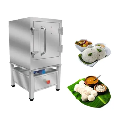 Electric and Gas Operated Idli Making Machine, 108 Idli Capacity with 9 Regular Tray Stainless Steel Body