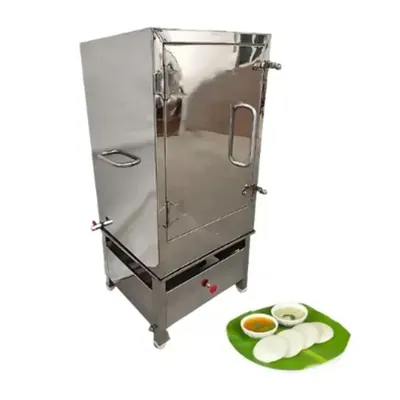 Electric and Gas Operated Idli Making Machine, 120 Idli Capacity with 10 Regular Tray SS 202