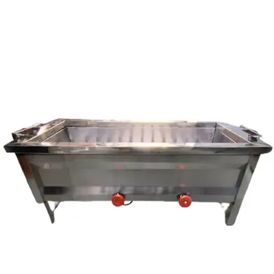 SS 24 Inch Gas Operated Barbeque Grill Machine with 8 Skewers (Weight 19 kg)