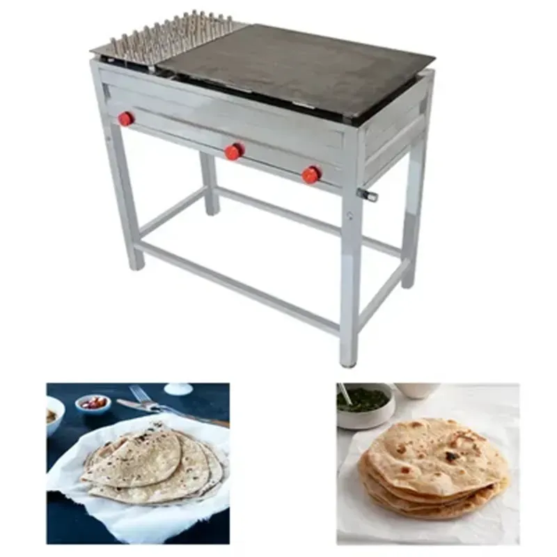 Commercial Gas Operated 24 x 36 Inch, 5 mm Thick Chapati Tawa Bhatti with Puffer Plate