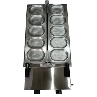 Stainless Steel Gas Operated 5 Egg Bread/Burger Maker Machine