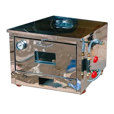 Commercial 22 x 20 Inch Gas Operated Stainless Steel Pizza Oven, 4 Pizza