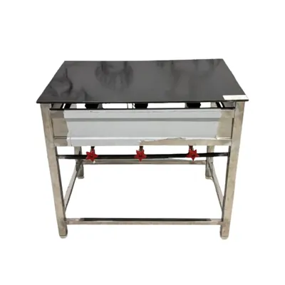 GBE 36 x 24 x 32 Inch Gas Operated Standing Dosa Bhatti with 10 mm Thick Tawa for Industrial Events