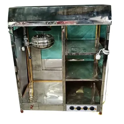 Commercial Indian Electric Popcorn Maker Machine 4.5 kg/hr Capacity with Storage