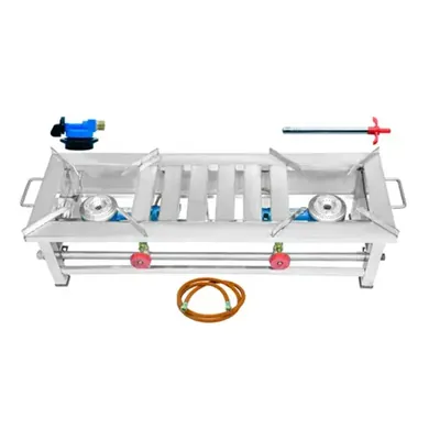 12 x 36 x 10 Inch Gas Bhatti with Regulator 25 x 3/8 Size, 5 ft Tube and 12 Inch Gas Lighter for Commercial Use