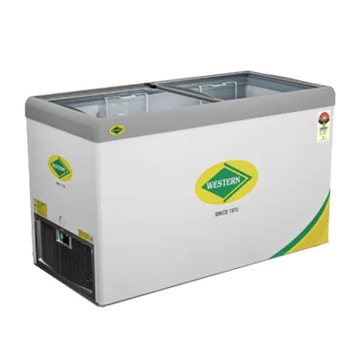 WESTERN 422 Litre Sliding Glass Top Deep Freezer with 2 Baskets, F450GL25 for Supermarkets