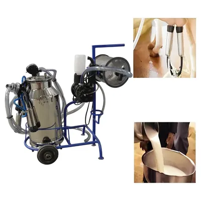 Commercial 0.75 HP Trolley Type 22 Litre Single Bucket Milking Machine