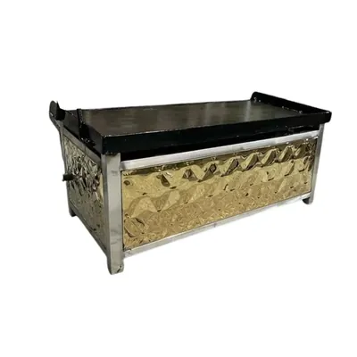 Gold Plated 18 x 30 x 12 Inch Rectangular Gas Operated Large Dosa Bhatti/ Industrial Dosa Maker
