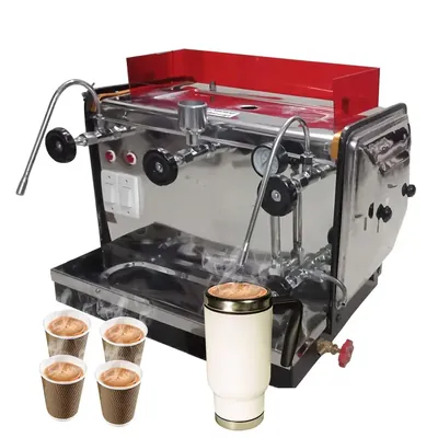 Commercial 24 Inch Electric and Gas Operated Indian Coffee Machine