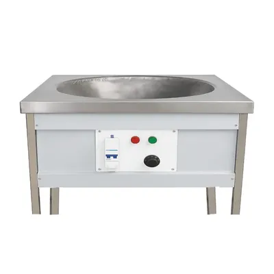 24 Inch Square Table Top Electric Kadhai, 6000 W with Safety Features (MCB/Auto-Cut Off)