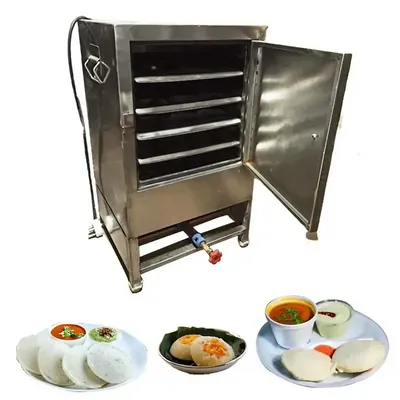 Commercial SS Electric and Gas Operated Idli Steamer with 4 Tray, 36 Pcs Idli Per Tray, 3 kW