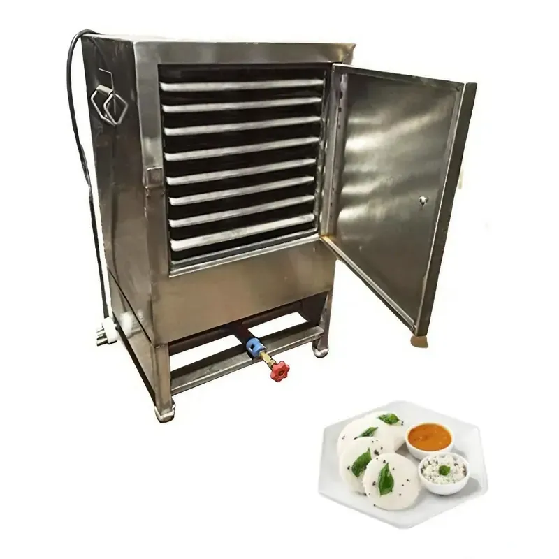 Commercial 8 Tray Stainless Steel Electric and Gas Operated Idli Steamer Machine for 96 pcs Idli, 3 kW