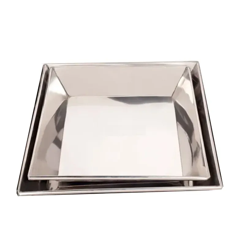 Mira Steels 22 Inch (Pack of 2) Chinese Tray With Stainless Steel Body