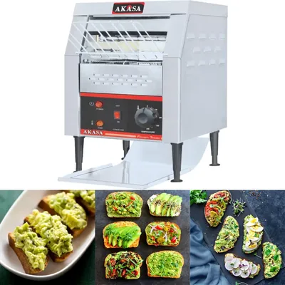 AKASA CT 150 Electric Conveyor Toaster 100-150 Slices Per Hour, 1600 W