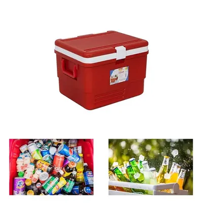 Aristo 25 Litre Plastic Insulated Ice Box with Plug, 8 to 10 hrs Cooling Support for Picnic, Outing and Medical Purposes