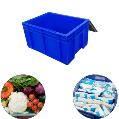 Singhal 32 Litre Plastic Crate 500 x 325 x 250 mm With Lid, for Storage Purpose