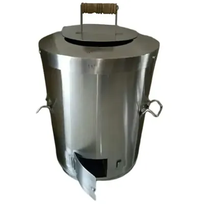 Heavy Duty Round Shape Charcoal Tandoor 19 x 19 x 24 Inch, SS Body