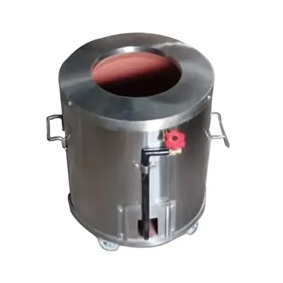 Heavy Duty 19 x 19 x 24 Inch Round Shape Gas Tandoor, SS Body