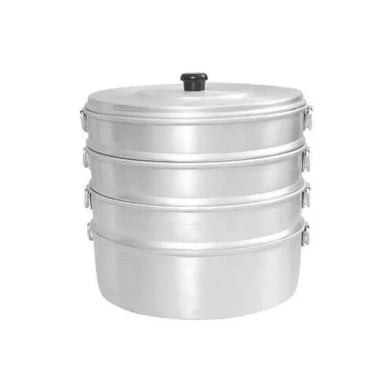GBE Heavy Duty 13 Inch (26 x 32 cm) Aluminium Momo Steamer 4 Tier