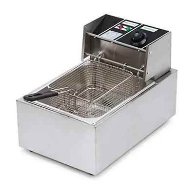 Stainless Steel 13 L Electrical Tabletop Single 3000 W Deep Fryer with 30% Less Current Consumption Heating Element