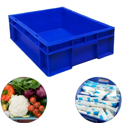 Singhal 12 L Multipurpose Portable Plastic Crate 40 x 30 x 12 cm, Pack of 3