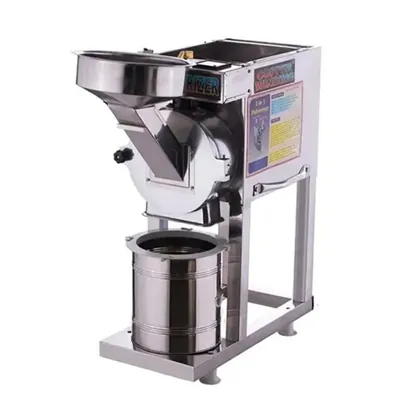 Semi-Automatic 2 in 1 SS Flour Mill/Pulverizer Machine/Masala Grinder With 3 HP Motor, 17-18 kg/hr