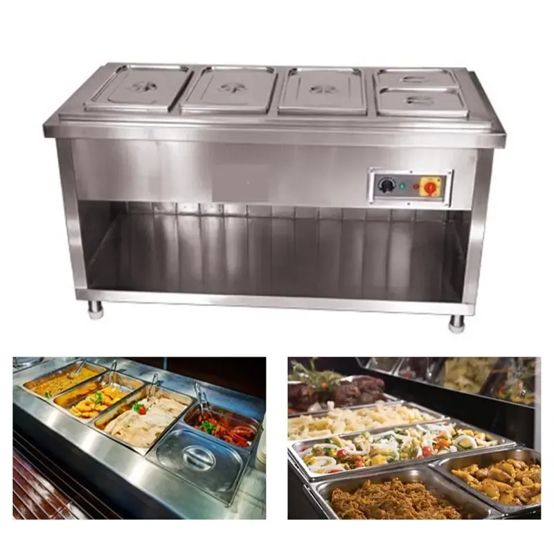 Commercial Single Shelf 5 Pot Bain Marie with SS Body