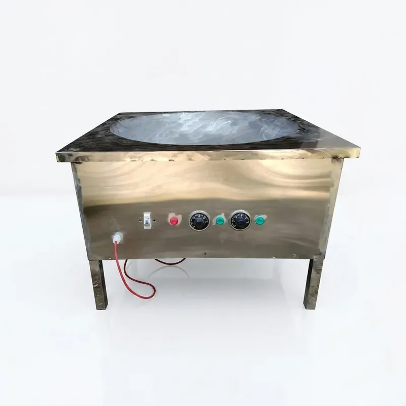 Commercial 26 Inch Square Electric Kadai Standing Type, SS Body
