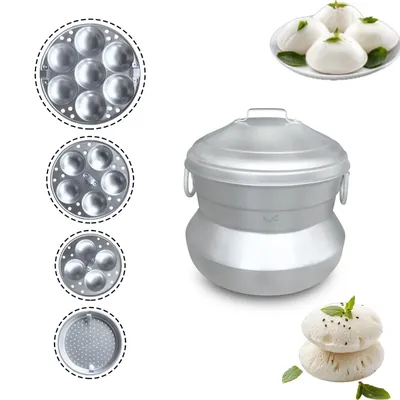 Malabar Gas Operated Aluminium Idli Maker, Satti Steamer, 16 Idli at a Time