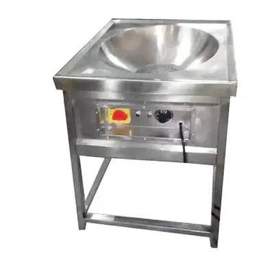 Heavy-Duty 22 Inch Square Electric Kadai Standing Type 6000 W, SS Body