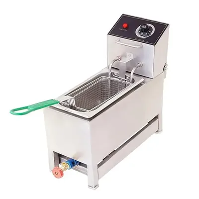 Commercial 5 L Electric & Gas Deep Fat Fryer 1500 W, Stainless Steel Body