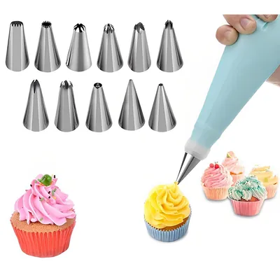 24 pcs Cake Decor Nozzle Set for sugar crafting and icing