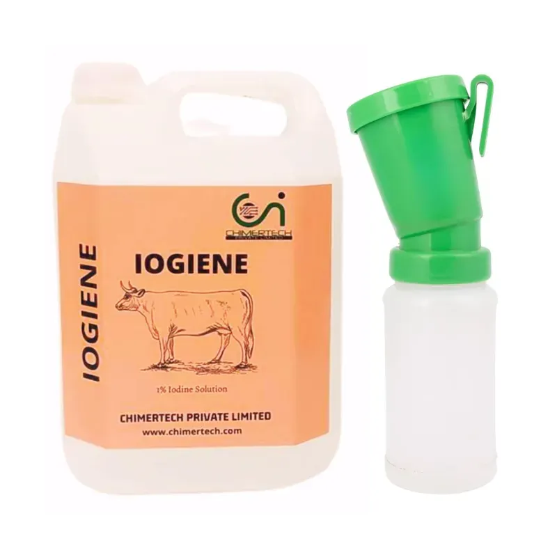 Chimertech 5 kg Iodine Post Milking Udder Hygiene Teat Sealant Preventing Bacterial Growth Mastitis with Dip Cup Combo